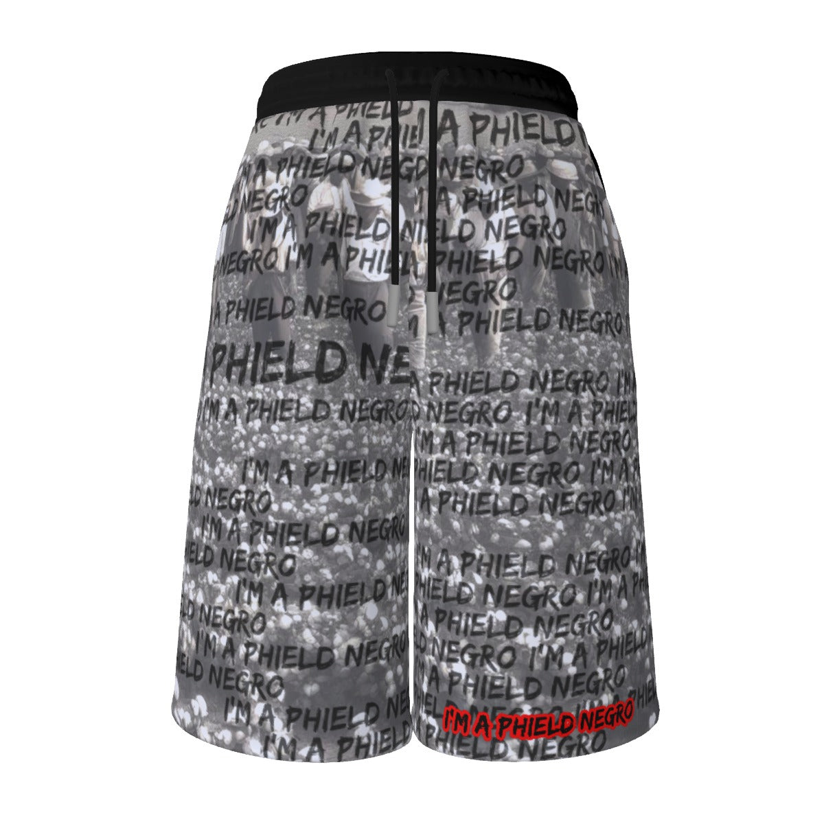 Phield Negro Men's Loose Fit Sports Shorts with Adjustable Waistband and Pockets