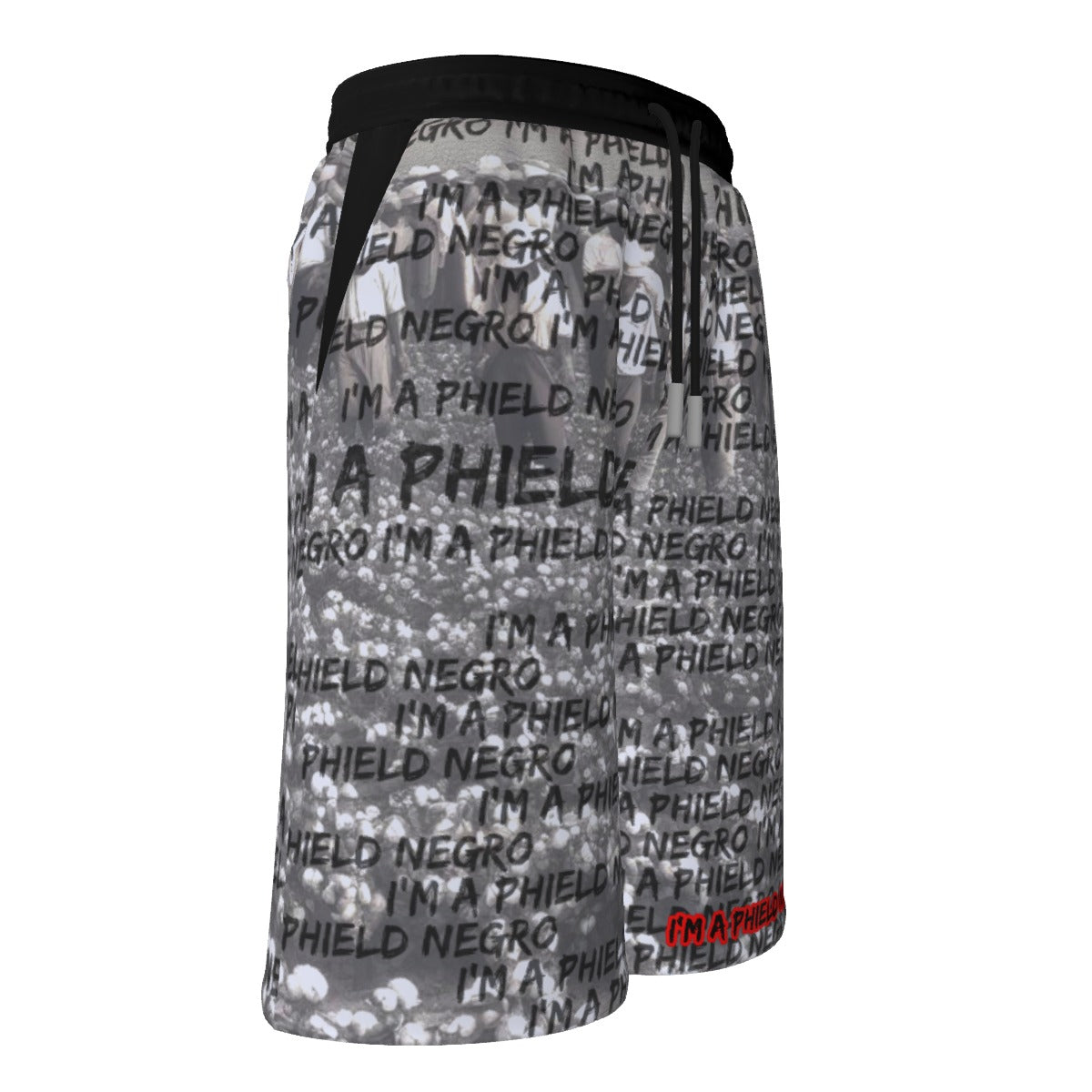 Phield Negro Men's Loose Fit Sports Shorts with Adjustable Waistband and Pockets