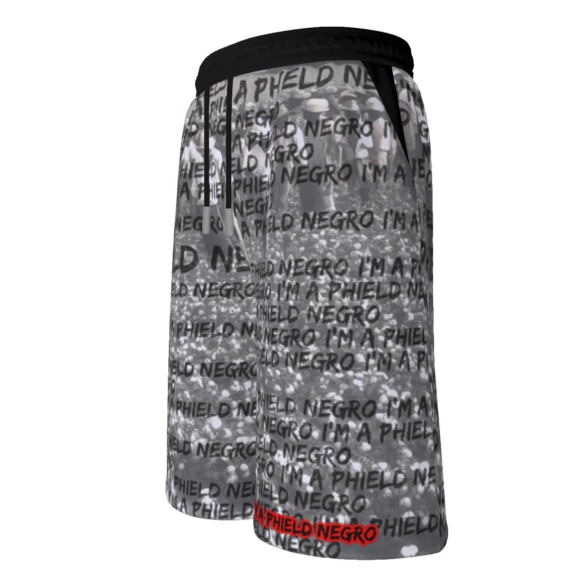 Phield Negro Men's Loose Fit Sports Shorts with Adjustable Waistband and Pockets