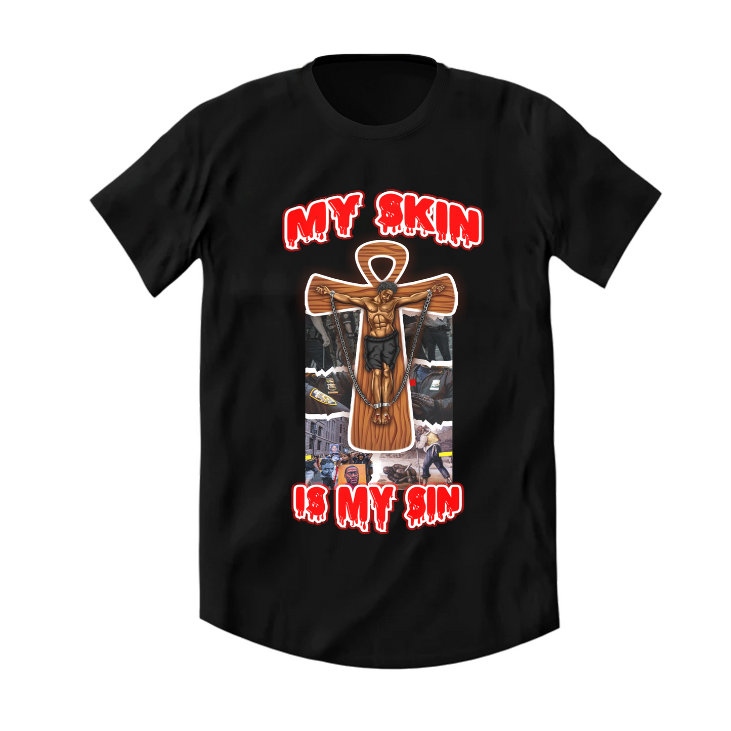 MY SKIN IS MY SIN PREMIUM SHIRT - BLACK