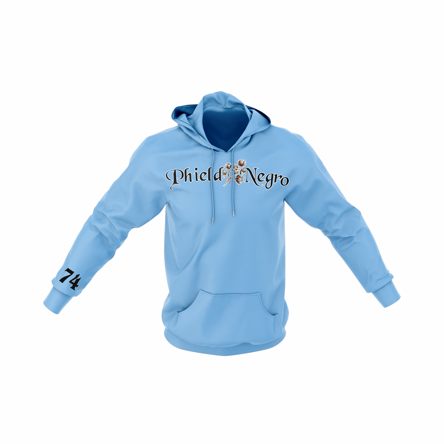 Phield Negro Hoodie Blue Mist