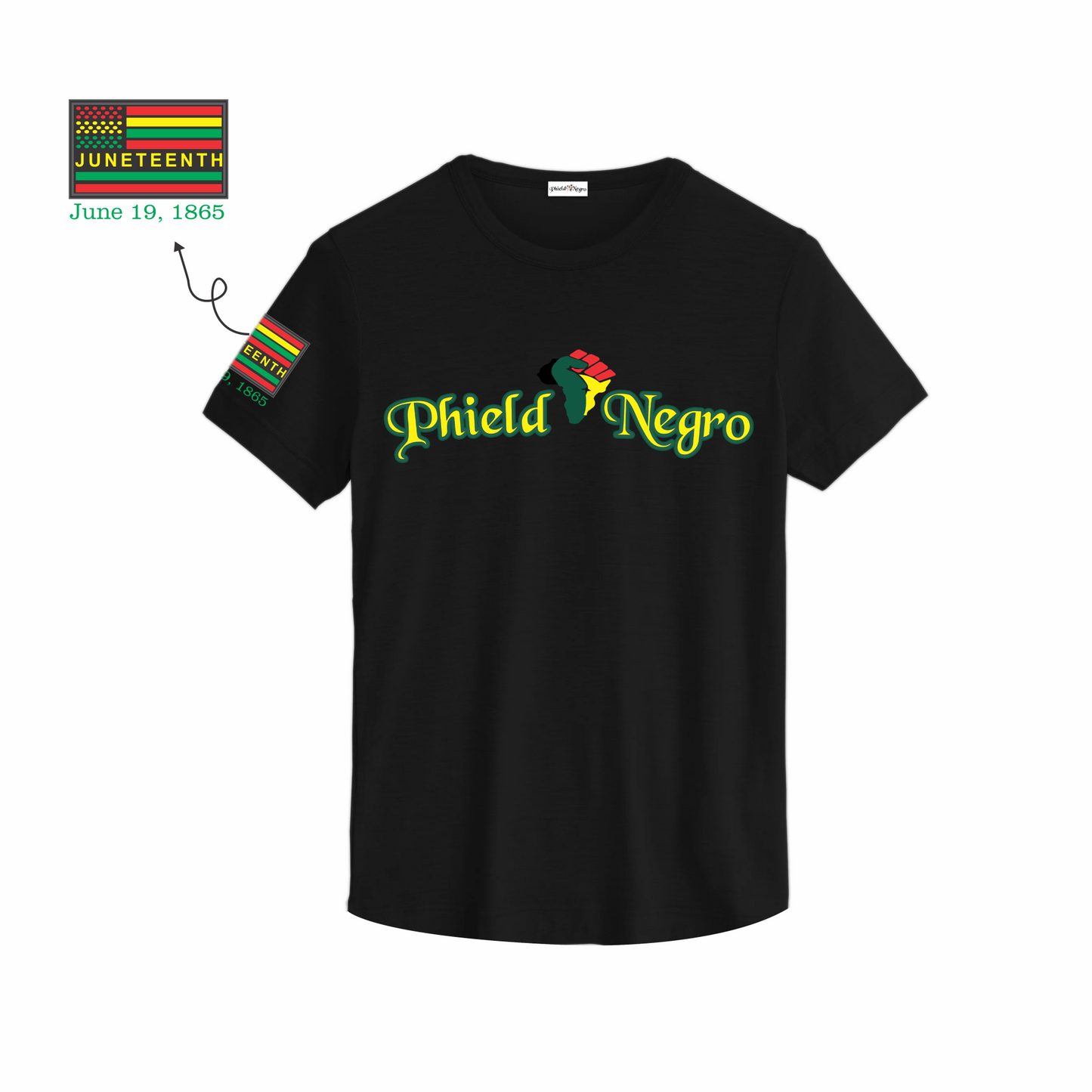 Juneteenth Tee Shirt - Premium Phield Negro - Juneteenth Edition Black
