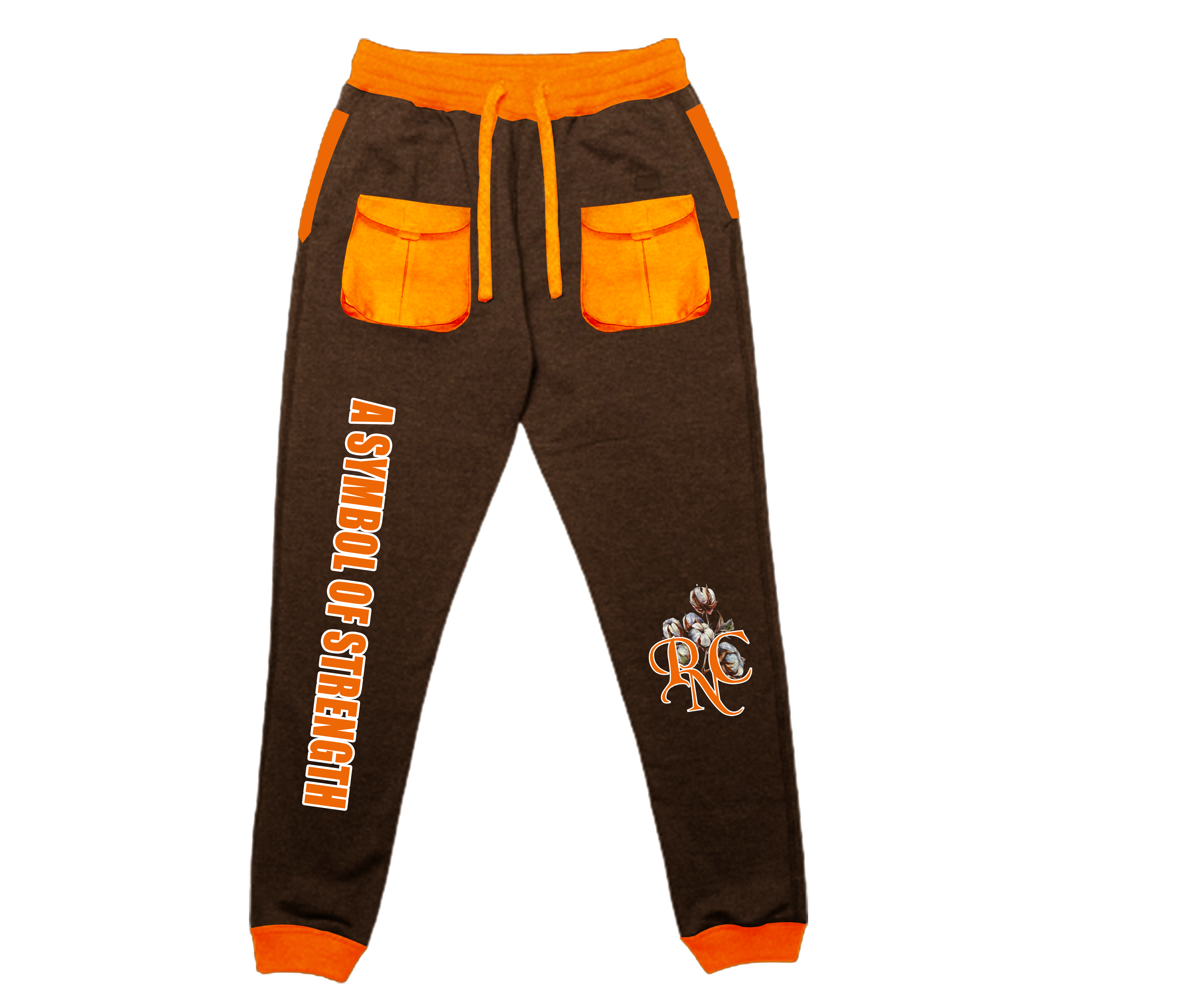 Black and orange discount joggers