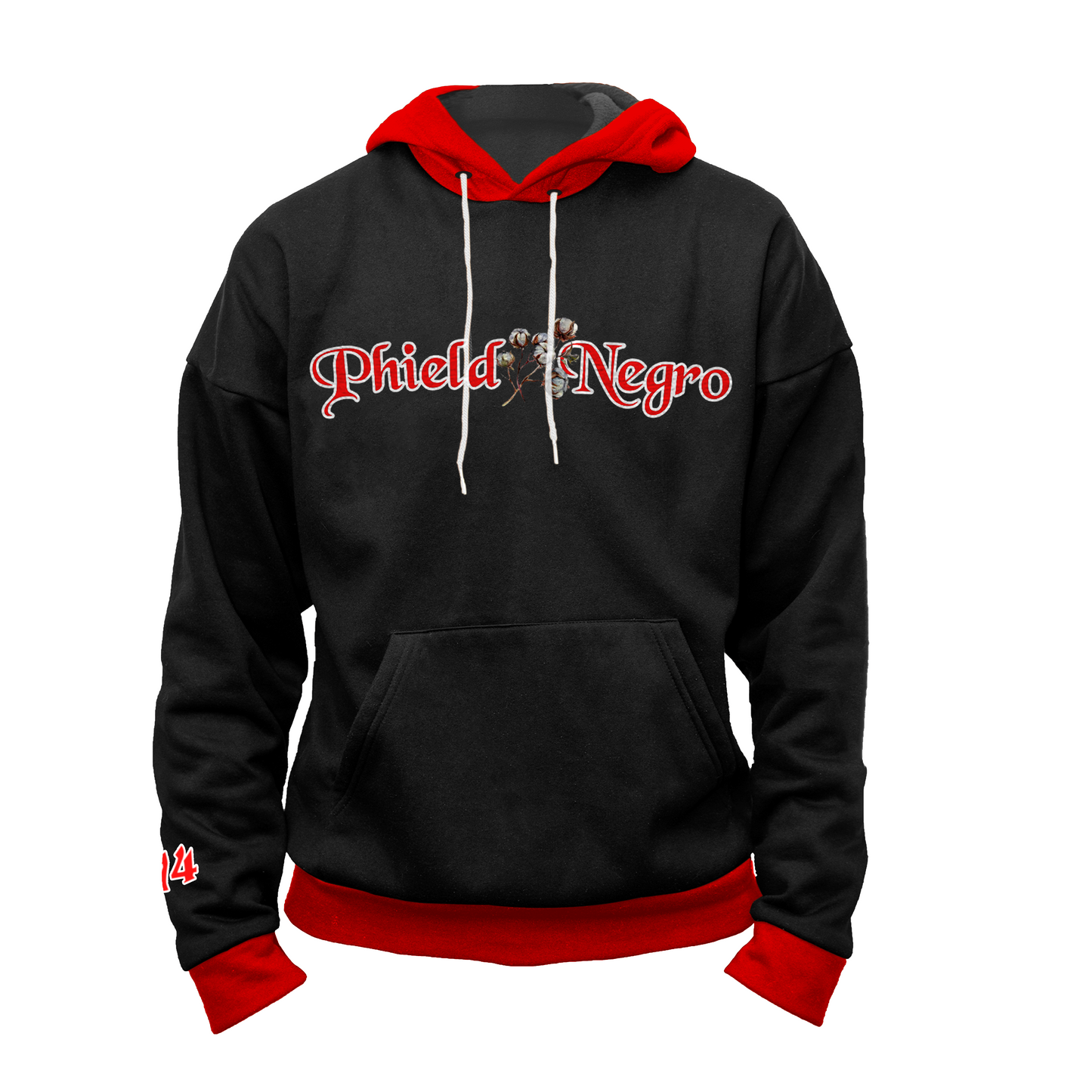 Phield Negro Premium Hoodie (Black/Red)