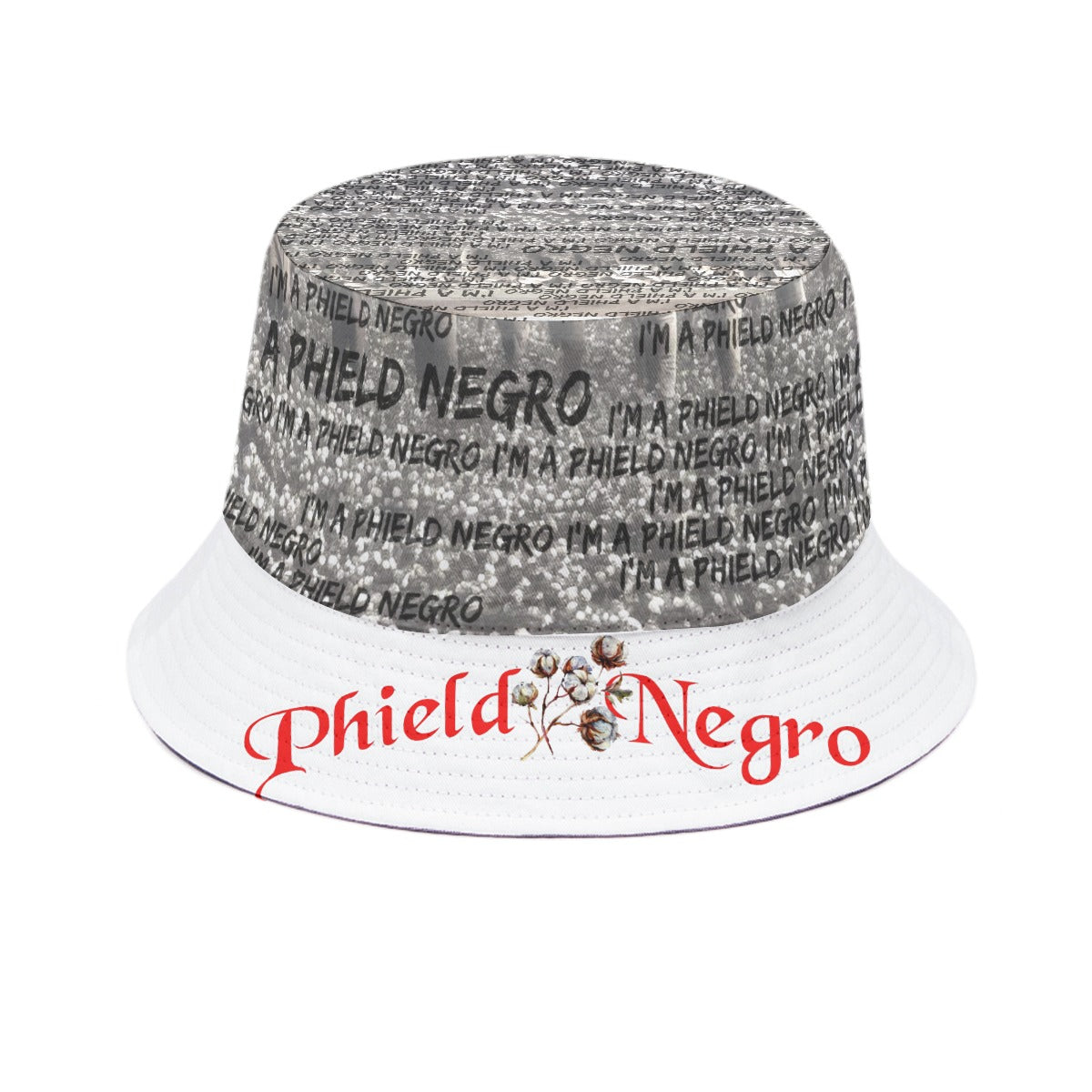 Phield Negro Bucket Hat with Ancestors Picking Cotton Design | Polyester | Fashionable & Versatile