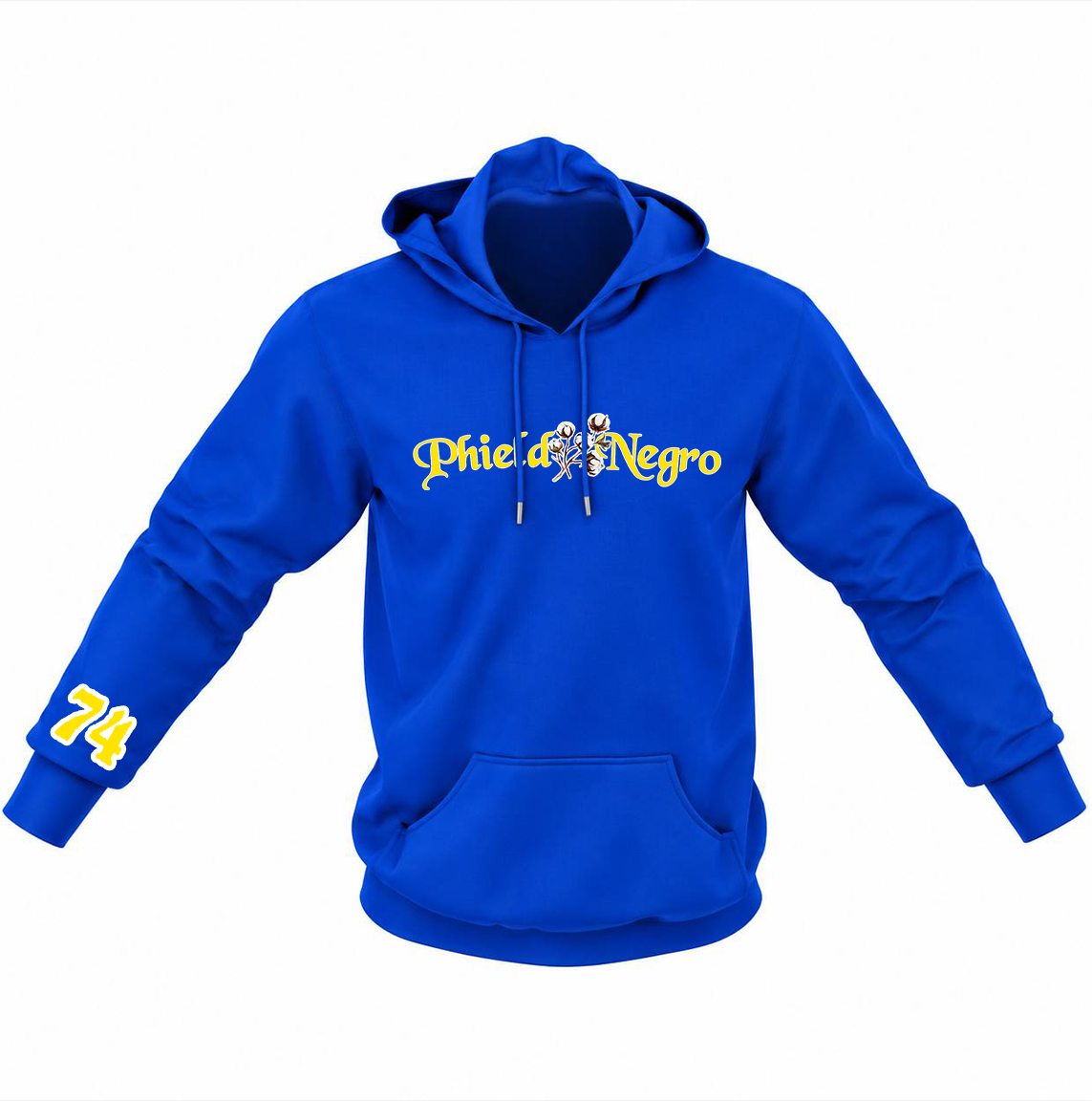 Phield Negro Standard Hoodie Royal Blue x Yellow