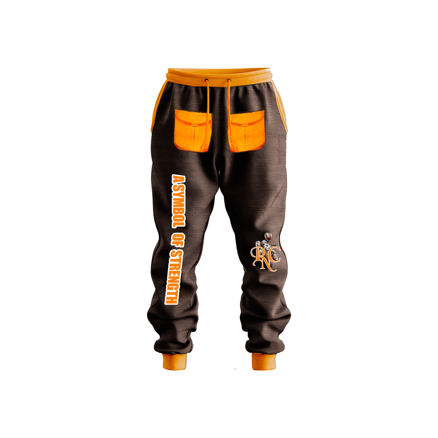 Premium Chocolate and Orange Joggers