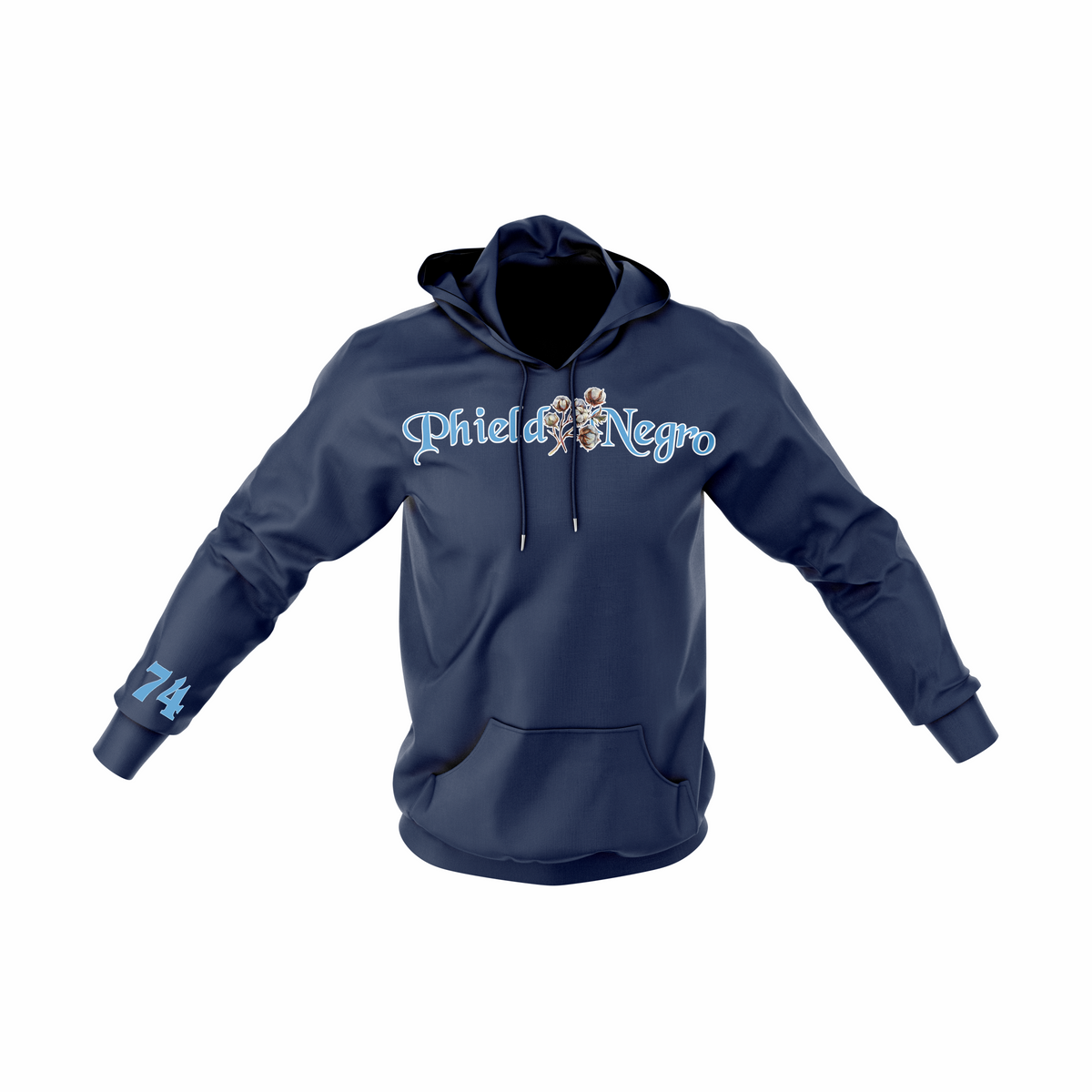 Phield Negro Standard Hoodie - Navy Blue