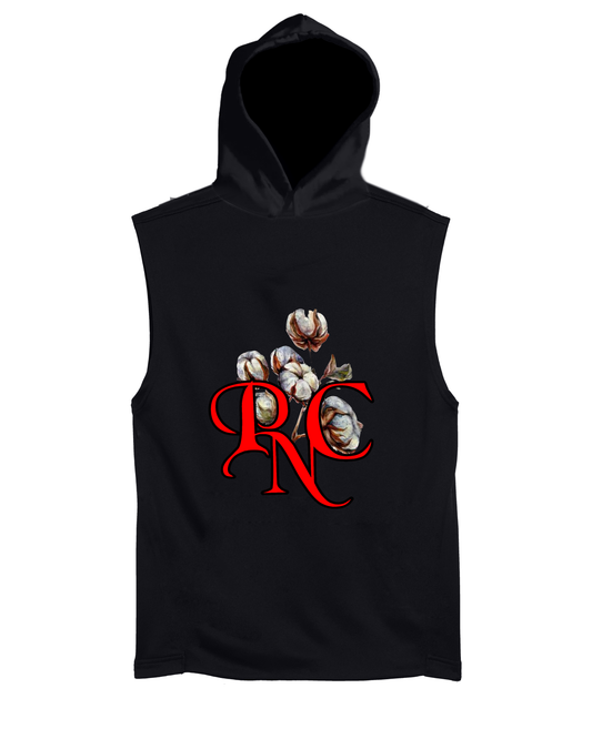 Muscle Shirt - Premuim PNC Sleeveless Hoodie (Applique Embroidery) Black