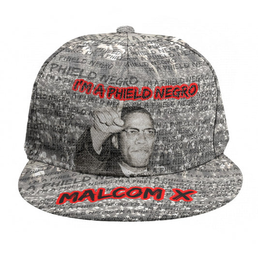 Malcom X - I'm a Phield Negro Baseball Cap With Flat Brim
