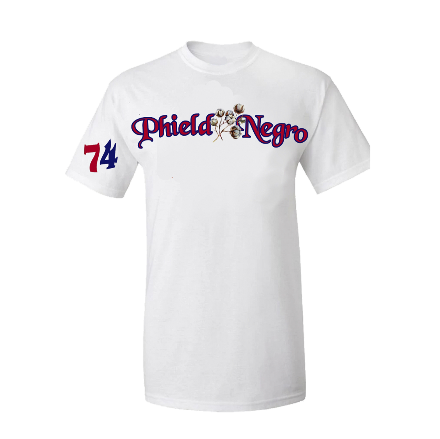 Phield Negro Premium T-shirt (White, Red & Navy)