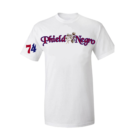 Phield Negro Premium T-shirt (White, Red & Navy)