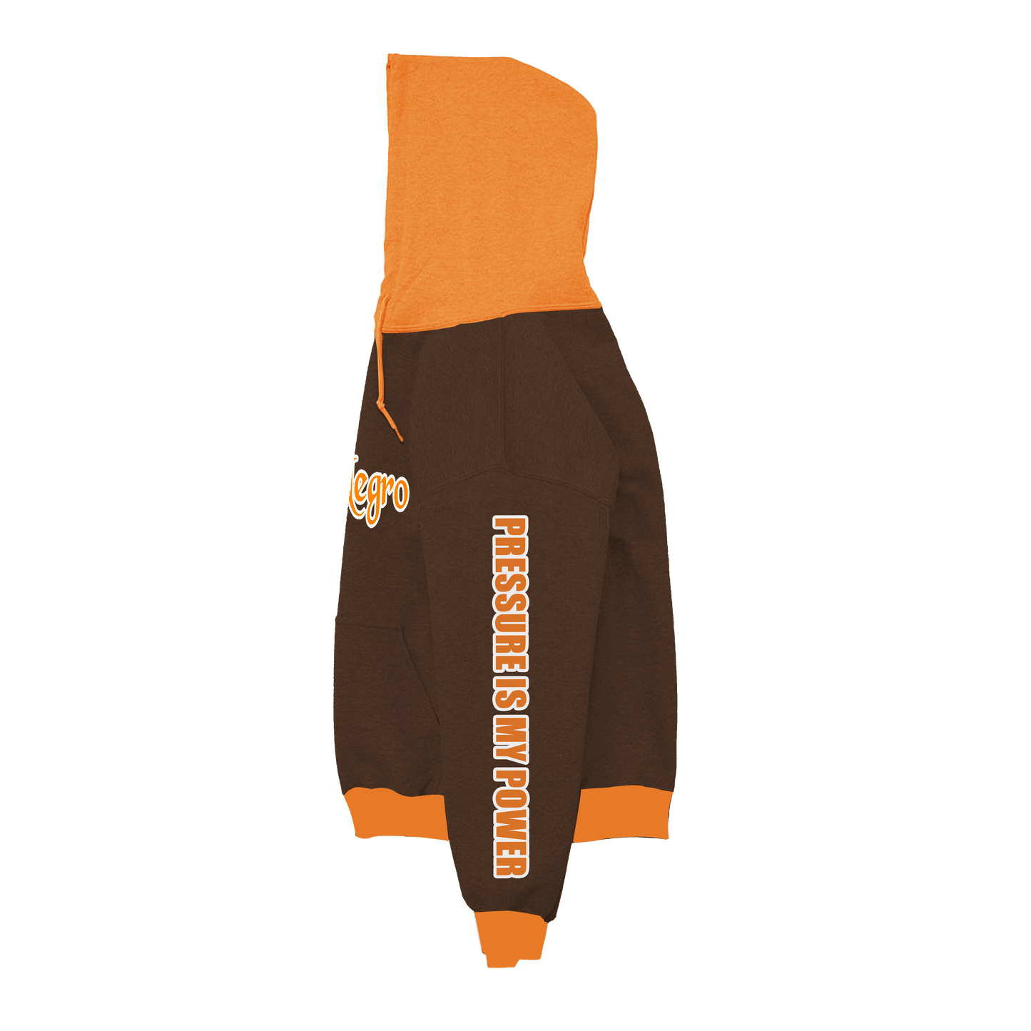 Phield Negro Premium Hoodie (Brown Chocolate and Orange)